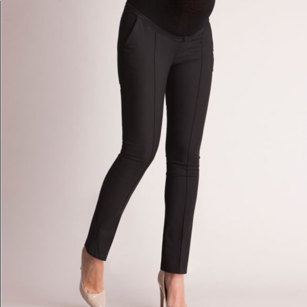 Seraphine Tailored Maternity Slim Leg pant - Size 8 Black